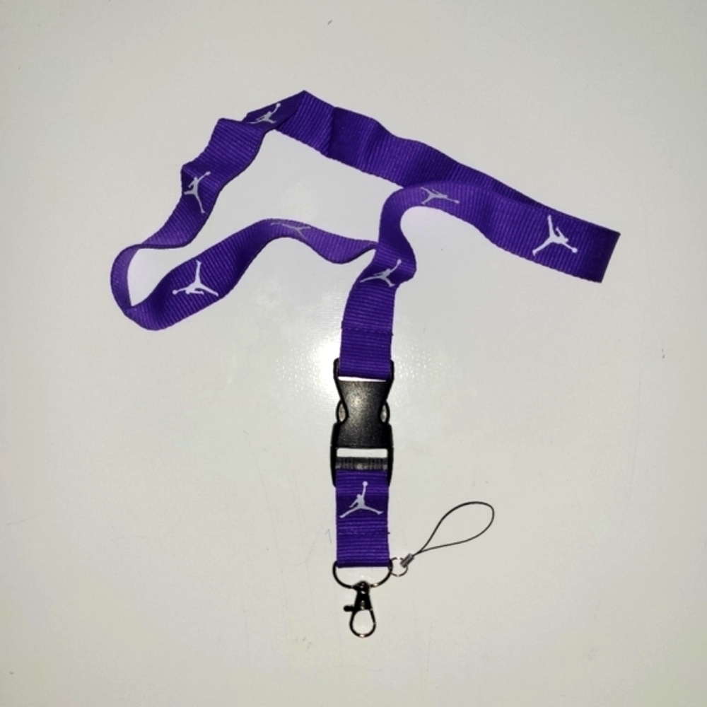 G4. Jordan Combo F One Size Lanyards with Clip (2 Purple) - Picture 3 of 12